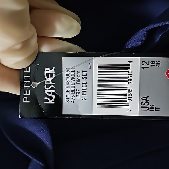 Kasper Suit Set 12P Blue Violet - Picture 5 of 10